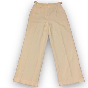 LAUREN BY RALPH LAUREN Off White Wool Dress Pants (Size 10)